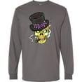 thumbnail image 3 of Inktastic Mardi Gras Skull with Cigar Long Sleeve T-Shirt, 3 of 5
