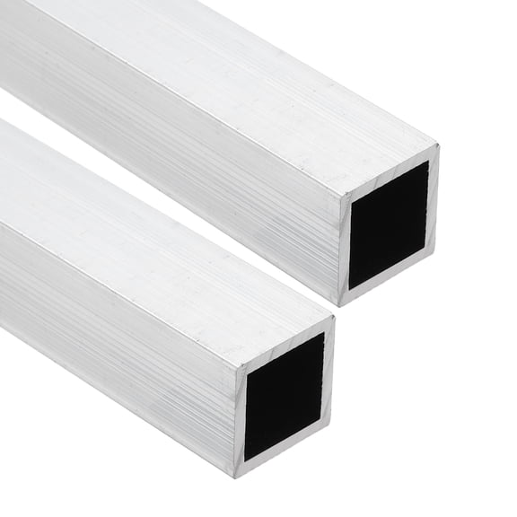 Uxcell Aluminum Square Tubing,0.75"x0.75"x14" Long 0.08" Wall Thick 6063 Aluminum Square Tube Seamless Structural Metal Profile Hardware for Construction DIY Home Decor Furniture 2pcs