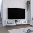 thumbnail image 3 of Tv Stand Entertainment Console Tv Cabinet Tv Rack, Hairpin Stand With Spacious Storage And Cable Management Holes, White, 3 of 7
