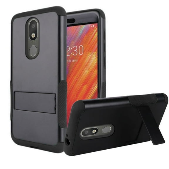 GSA Snap-On Hybrid Case w/Kickstand for LG Aristo 4 Plus - Black