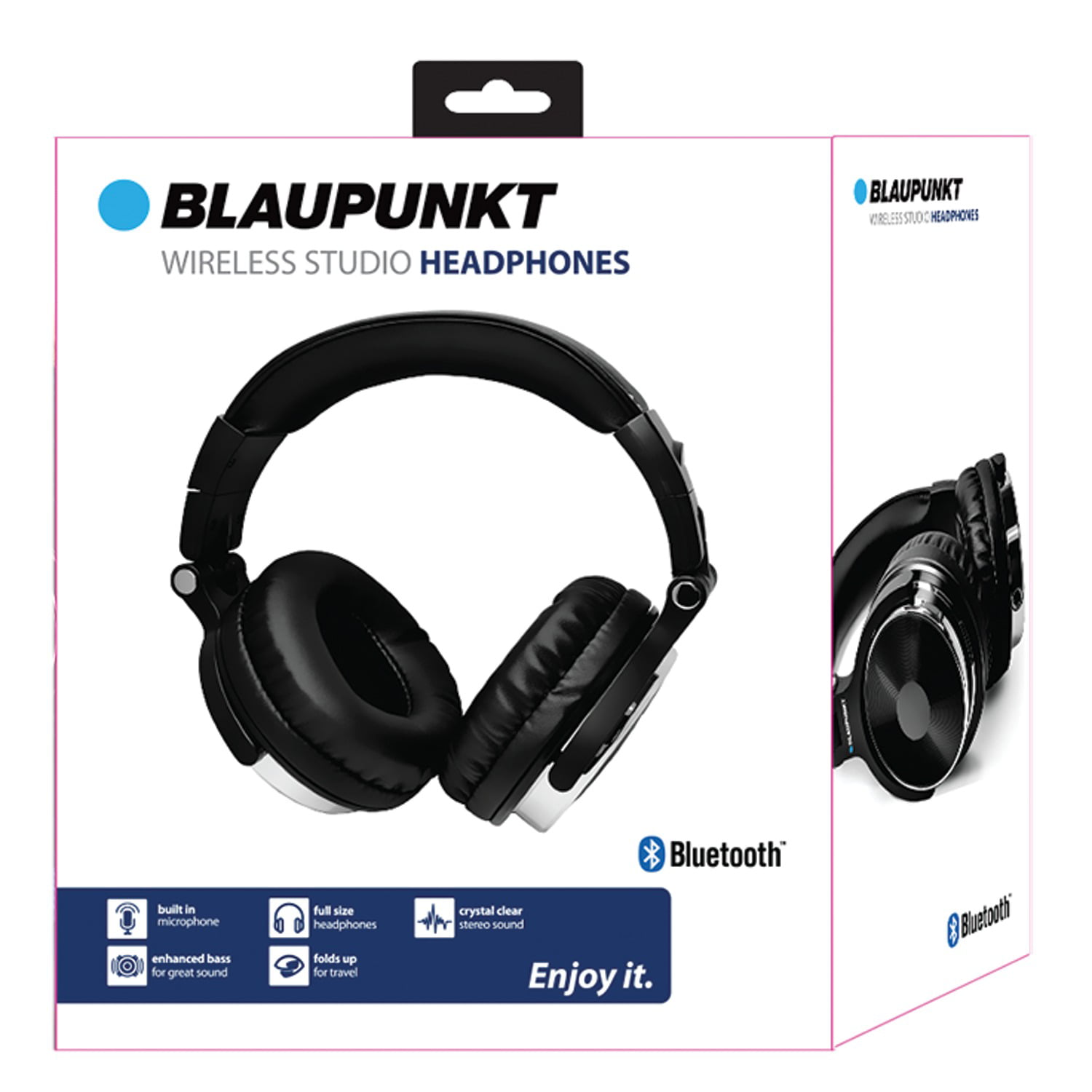 stilte het kan holte Blaupunkt BP1733 Premium Bluetooth Over-the-Ear Headphones with Microphone  (Gray) - Walmart.com