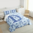 thumbnail image 3 of Castle Fairy 2-Piece Twin Size Comforter Set, Monogram Initial Letter D Bow Print, 3 of 8