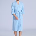 thumbnail image 5 of IYTR Mens Winter Warm Nightgown Couple Bathrobe Men And Women And Winter Bathrobes Sky Blue XL, 5 of 7