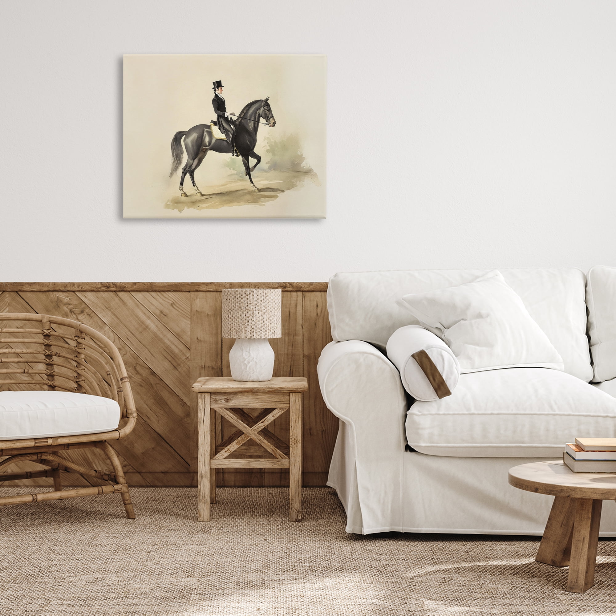Stupell Industries Gentleman On A Horse Canvas Wall Art, design by Sisi and Seb