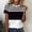 Black, variant on Graphic Tees for Women T-Shirts Casual Striped Top for Summer with Round Neck and Short Sleeves for Everyday Wear Pink M