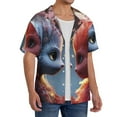 thumbnail image 2 of Goofa Cute Red And White Elf Printed Men's Casual Short-sleeved Shirt,Lightweight Breathable Button-down,Summer Casual men's top,Versatile Fashion shirt-3X-Large, 2 of 7