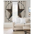 thumbnail image 2 of Texas Star Rustic Blackout Curtains for Bedroom Living Room Darkening Curtains 90 Inch Vintage Farmhouse Striped Brown Black Out Window Curtain Privacy Window Treatment Grommet Drapes 52"x90"x2, 2 of 9