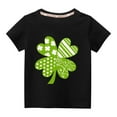 thumbnail image 1 of vdgthytj T-Shirts pour Enfants Tout-Petits pour la Saint-Patrick Garçons Filles Manches Courtes Hauts d'Été Décontractés Col Rond Blouse Graphique Tee, 1 of 3