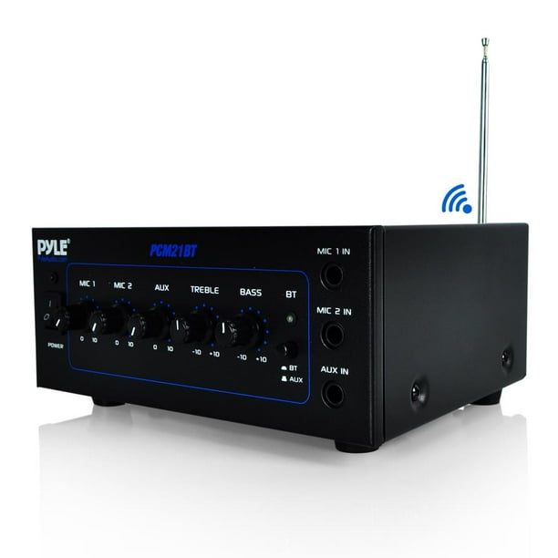 PYLE PCM21BT Compact Bluetooth Power Amplifier, 2 Microphone Inputs