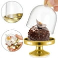 thumbnail image 5 of Mini Cake Stand Boxes Topboutique 12 Pcs Plastic Dessert Display Plate with Dome Cover Chocolate Containers Small Candy Case for Birthday Wedding Holiday Party Supplies (Gold), 5 of 7