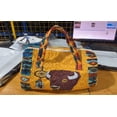thumbnail image 1 of Fwttom Cow Portable Quilted Embroidered Travel Bag, 1 of 7