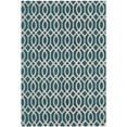 thumbnail image 3 of Contemporary Rug - Cedar Brook Cotton Pile -Teal/Ivory-Color:Teal/Ivory,Design:Contemporary,Shape:Accent,Size:3'9"L x 2'3"W, 3 of 7