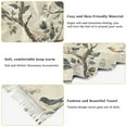 thumbnail image 5 of FORMRS Womens Scarf Winter Soft Long Big Warm Shawls Wrap Tassel Scarves, Beige Birds, 5 of 9