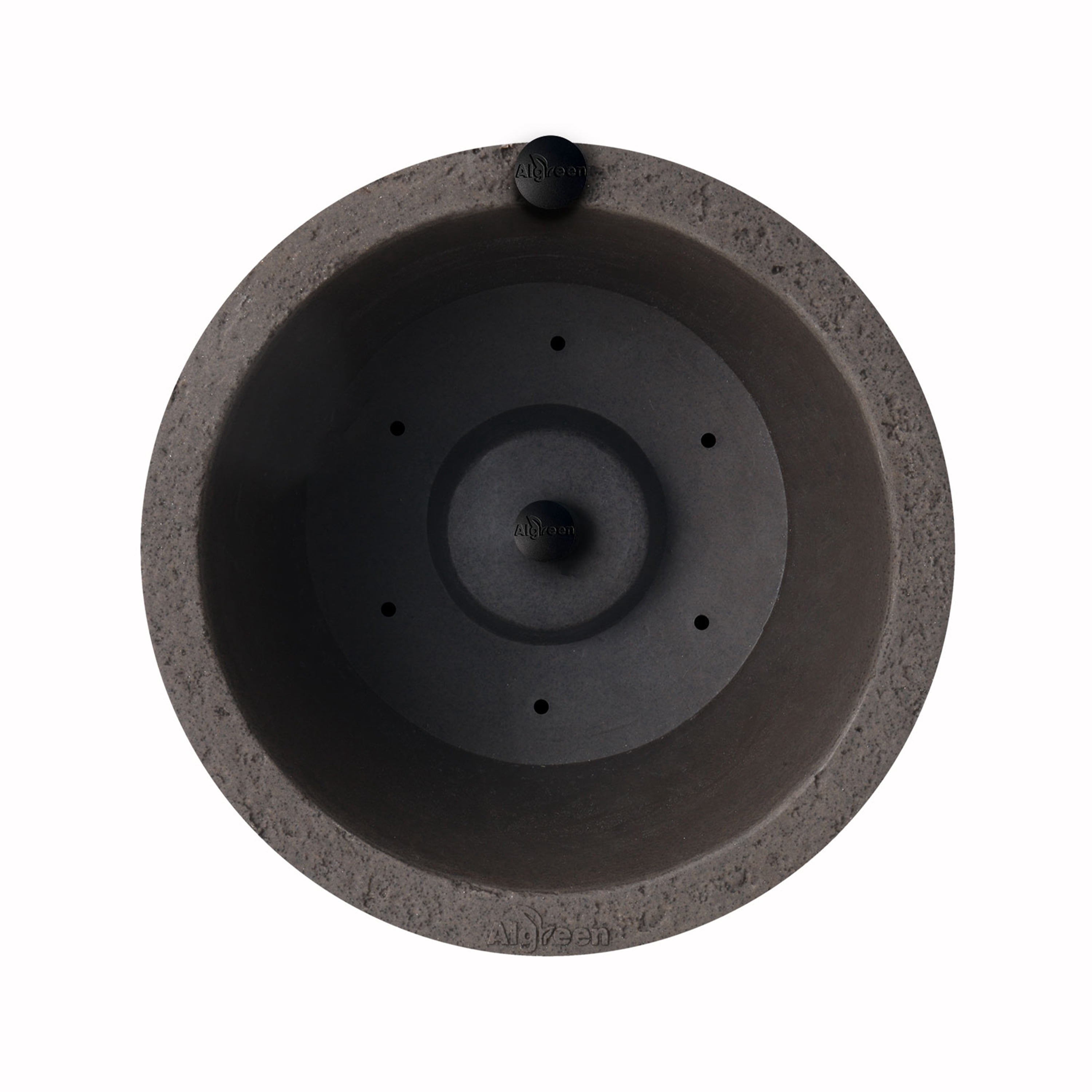 Algreen Crete 20" Self-Watering Planter, Tall, Browstone Resin, 2 Pack