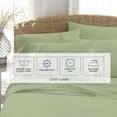 thumbnail image 6 of Kotton Culture Bed Sheets 4 Piece 100% Egyptian Cotton 600 Thread Count Soft Crisp Cooling Cotton Luxury Hotel Sheets Thick with 16" Inch Deep Pocket Snug Fit Sateen Weave(Moss Green,King), 6 of 6