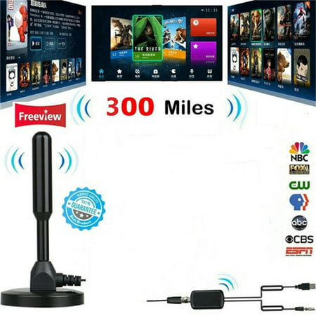 300 Mile HDTV Indoor Antenna Aerial HD Digital TV Signal Amplifier Booster