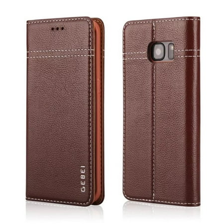 Galaxy S7 Case, Mignova Galaxy S7 Wallet Case [Kick Stand Feature] PU Leather Flip Wallet Case Cover for Samsung Galaxy S7 2016 (Brown )