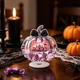 thumbnail image 5 of Gumesh Halloween Decoration Acrylic Pink Pumpkin Sign Pumpkin Table Decor 4 Inch Happy Halloween Desktop Ornament for Farmhouse Home Living Room Holiday Decor, 5 of 6