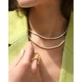 thumbnail image 3 of Double Layer Tennis Necklaces for Women - Dainty 14K Gold Plated and Silver CZ Tennis Necklace Simple Tennis Chain Sparkly Choker Necklaces for Women Trendy Silver Jewelry, 3 of 6