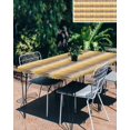 thumbnail image 3 of Brown Yellow Geometric Rectangle Tablecloth, Waterproof Elastic Fitted Table Covers for 6 Foot Tables, 32x72inch Decorative Tablecloths for Picnic, Camping, Indoor, Outdoor, Southwest Ethnic Country, 3 of 6