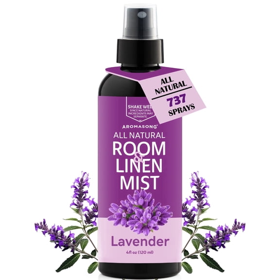 Aromasong Lavender Room & Linen Spray | 100% Natural Air Freshener for Bedding, Pillows & Home Relaxation