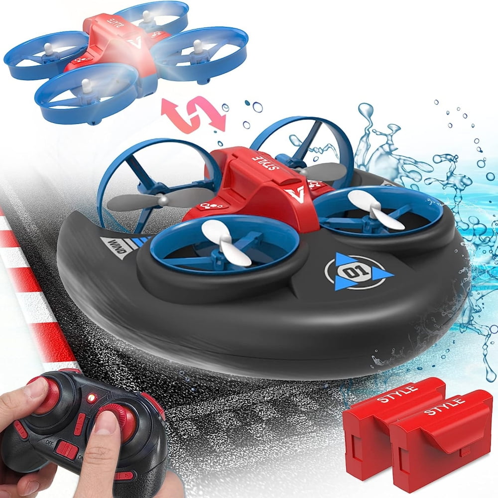 Remote Control Boat for Boys, 3 in1 Water Land and Air Detachable