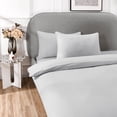 thumbnail image 3 of Deconovo Brushed Microfiber Sheet Set, Smooth Soft Bedding for Home Bedroom, California King, Light Gray, 4 Piece, 3 of 8