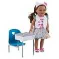 thumbnail image 2 of My Life As Plastic Student Desk with Blue Chair for 18 inch Dolls Child 5+, 2 of 5