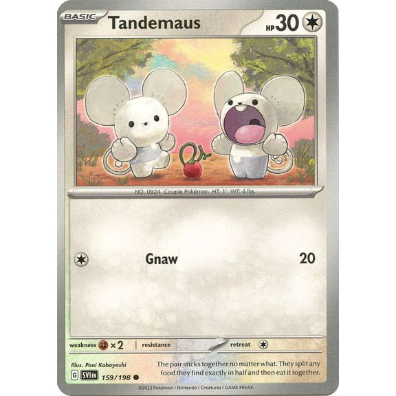 Pokemon Scarlet & Violet Base Set Common Tandemaus #159