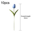 thumbnail image 2 of Ramo de arreglo de flores artificiales de tacto real de tulipanes falsos de PU para la decoración de la boda de la oficina en el hogar-10 piezas Zhivalor  CPB-SSW2146-4, 2 of 5
