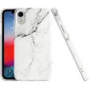 Kinoto Marble Case for iPhone XR, Marble-Pattern Glitter Sparkle Slim Silicone Cases for Apple iPhone 6.1" Cover Shock
