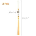 thumbnail image 2 of Uxcell 2Pack 31cm/12.2" Pendants with Tassels, Yellow Classic Bells Tassel Pendant, 2 of 4