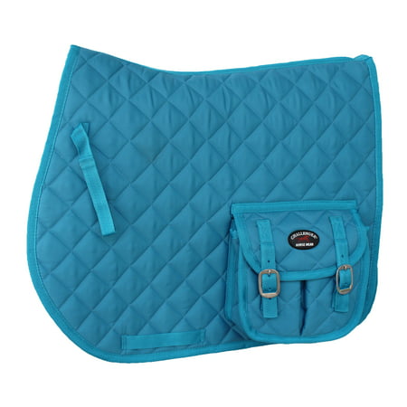 Horse Quilted ENGLISH SADDLE PAD Trail Aussie Australian Dressage Pockets (Best Pad For Australian Saddle)