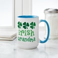 thumbnail image 4 of CafePress - Irish Grandma Plaid Clover - 15 oz Ceramic Large Mug, 4 of 4