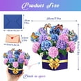 thumbnail image 5 of Ktinnead 3D Pop Up Flower Greeting Cards Hydrangea Bouquet Mother Day Card Gifts, Happy Mother's Day, Birthday, Valentine's Day, Anniversary Card for Wife Girlfriend, Lover, 5 of 8