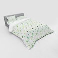thumbnail image 3 of Ambesonne Vintage Bedding Set 3 Pcs, Green Toned Polka Dots, Twin, Green Fern Green, 3 of 3