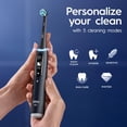 thumbnail image 4 of Oral-B iO Serie 6 Cepillo de dientes eléctrico recargable con sensor de presión visible para proteger las encías, temporizador de 2 minutos, 5 ajustes de limpieza, 1 cabezal de cepillo de dientes de r, 4 of 5