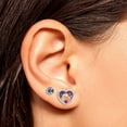 thumbnail image 2 of Disney Frozen Anna and Elsa Heart Sisters and Purple Crystal Stud Earrings Set - 2 Pairs, 2 of 4