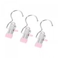 thumbnail image 1 of 6 PCS Rustless Clips Space-Saving Clothes Peg Laundry Hook Hanging Portable Heavy Duty Clothes Pin Bras Socks Bath Towel Pink, 1 of 5