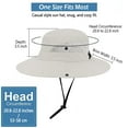 thumbnail image 3 of ASTRAEA Womens Sun Hat with Ponytail Hole, UV Protection Safari Summer Cap, Foldable Wide Brim Beach Fishing Hat for Outdoor, Beige, 3 of 8