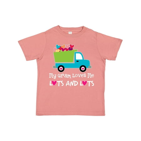 

Inktastic Gram Loves Me Grandchild Truck Gift Toddler Boy Girl T-Shirt