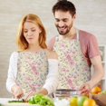 thumbnail image 3 of Pioneer Flower Floral Print Pattern Apron for Women and Men, Cotton Linen Waterproof with Pockets, Adjustable, 33x27 Inch for Kitchen, Gardening, BBQ, Salon, 3 of 6