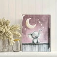 thumbnail image 2 of Cute Elephant Moon Stars Canvas Wall Art， Perfect for Bedroom， Living Room， Nursery， Kids Room， and Office Decoration, 2 of 8