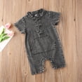 thumbnail image 3 of Coduop Newborn Baby Boys Girls Denim Bodysuit Sleeveless Bodysuit Jeans Romper, 3 of 6