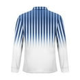 thumbnail image 4 of ZCFZJW Men's Striped Polo Shirt Long Sleeve Quarter Zip Pullover Sweater Casual Golf Shirts Vintage Striped Collar V Neck Tie Dye Graphic Fitness Tees Tops Blue XL, 4 of 5