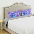 thumbnail image 3 of Yayeee Pillowcase King Size Set of 2 Satin Wrinkle Resistant Envelope Pillow Case, Purple Starfish Pattern, 3 of 8