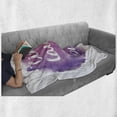 thumbnail image 6 of Live Laugh Love Soft Flannel Fleece Blanket, Wise and Happy Life Message on Watercolor Paintbrush Effects Print, Cozy Plush for Indoor and Outdoor Use, 50" x 70", Purple White Pink, by Ambesonne, 6 of 6