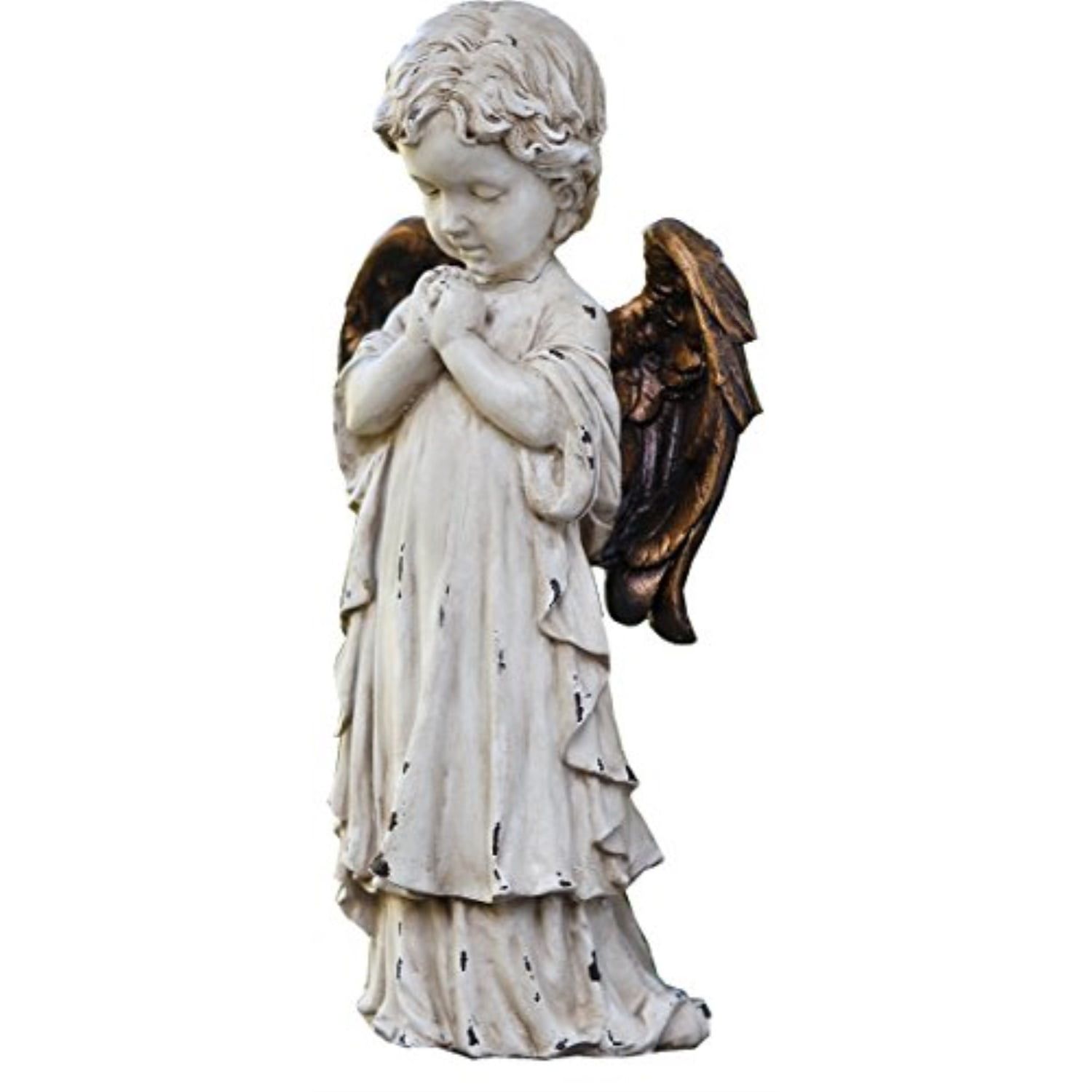 Mother's Day Gift Home Decor Standing Angel Figurine in White Dress