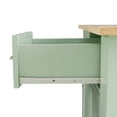 thumbnail image 6 of Crosley Furniture Savannah Wood Top Drop Leaf Kitchen Island/Cart in Mint Green, 6 of 17