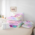 thumbnail image 4 of Erosebridal Pink Unicorn Bed in a Bag Twin size, Initial C Letter Bed Set, Cartoon Animal Decor, Reversible, 4 of 5
